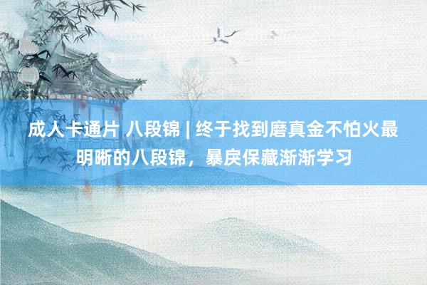 成人卡通片 八段锦 | 终于找到磨真金不怕火最明晰的八段锦，暴戾保藏渐渐学习