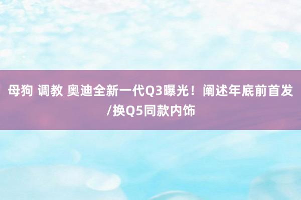 母狗 调教 奥迪全新一代Q3曝光！阐述年底前首发/换Q5同款内饰