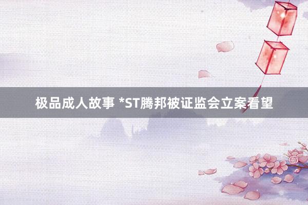 极品成人故事 *ST腾邦被证监会立案看望