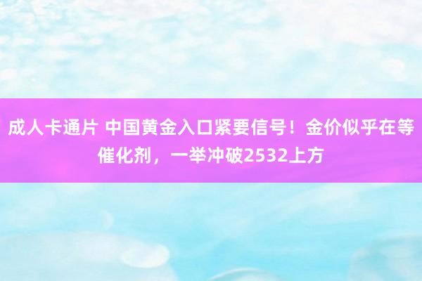 成人卡通片 中国黄金入口紧要信号！金价似乎在等催化剂，一举冲破2532上方