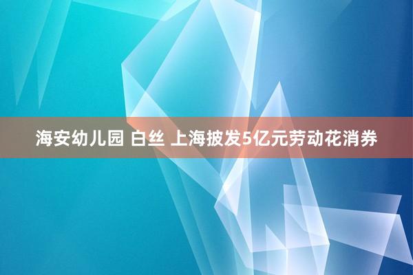 海安幼儿园 白丝 上海披发5亿元劳动花消券