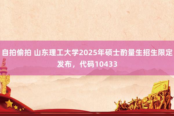 自拍偷拍 山东理工大学2025年硕士酌量生招生限定发布，代码10433