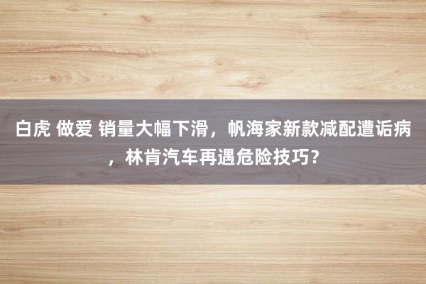 白虎 做爱 销量大幅下滑，帆海家新款减配遭诟病，林肯汽车再遇危险技巧？