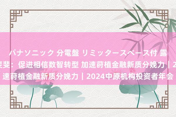 パナソニック 分電盤 リミッタースペース付 露出・半埋込両用形 陶斐斐：促进相信数智转型 加速莳植金融新质分娩力｜2024中原机构投资者年会