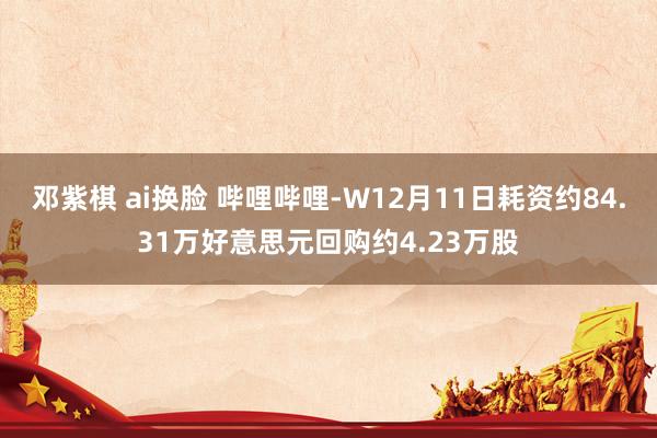 邓紫棋 ai换脸 哔哩哔哩-W12月11日耗资约84.31万好意思元回购约4.23万股