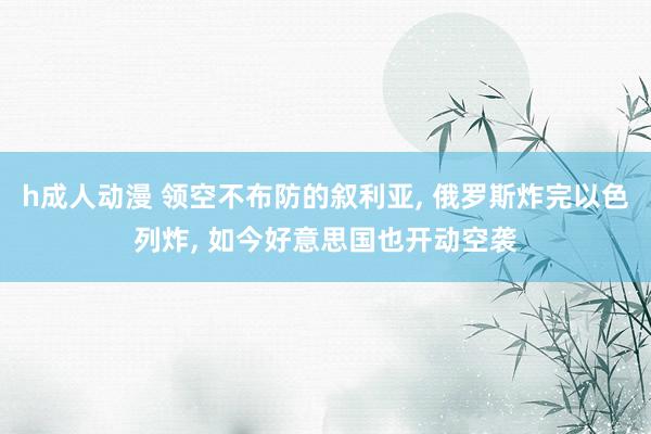 h成人动漫 领空不布防的叙利亚， 俄罗斯炸完以色列炸， 如今好意思国也开动空袭