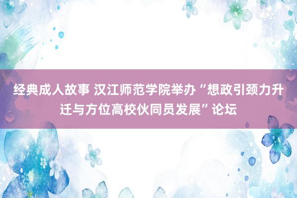 经典成人故事 汉江师范学院举办“想政引颈力升迁与方位高校伙同员发展”论坛